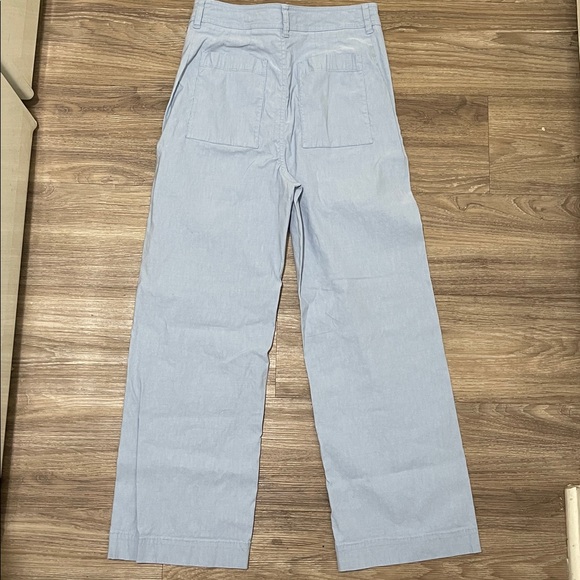 Anthropologie The Colette Cropped Wide-Leg Pants Light Blue Pants Maeve Size:4 - Picture 5 of 10